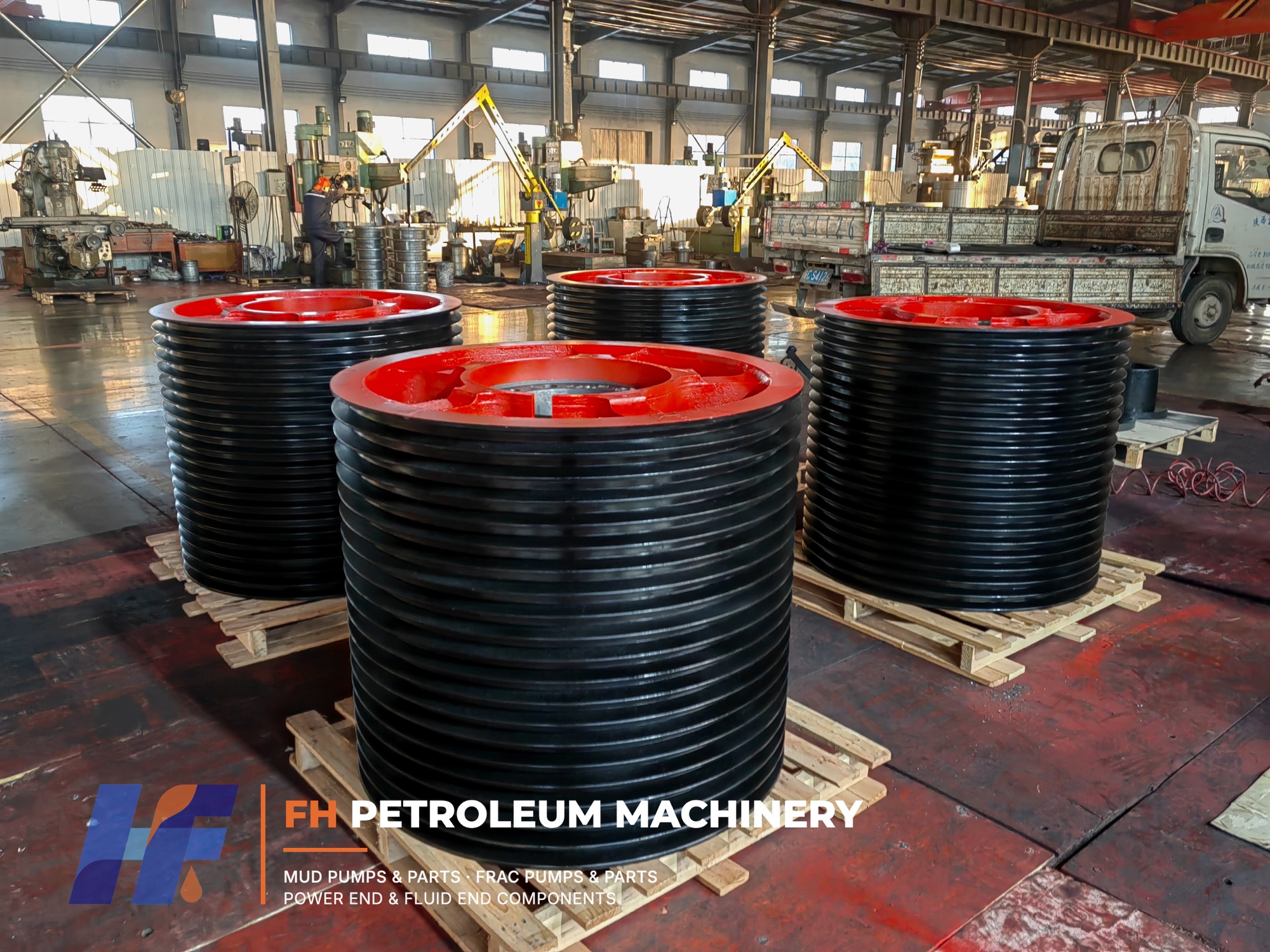Poulies finies à pompe à boue à plusieurs rainures fabriquées par FH Petroleum